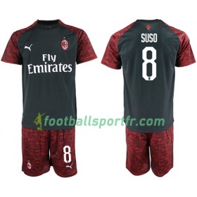 Tenue AC Milan Suso 8 Enfant Troisieme 2018-2019 Maillot de Foot